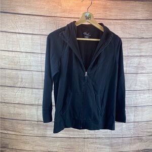 Kim Rogers Black Zip-Up Hoodie Jacket